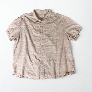 Goodfellow & Co Men Button Up Shirt 2XL Pink Short Sleeve Standard Fit NWT